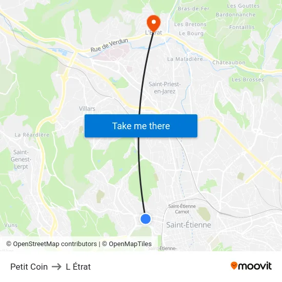 Petit Coin to L Étrat map