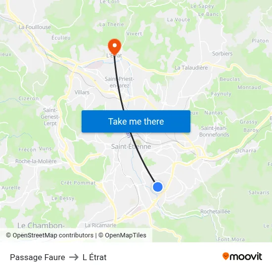 Passage Faure to L Étrat map