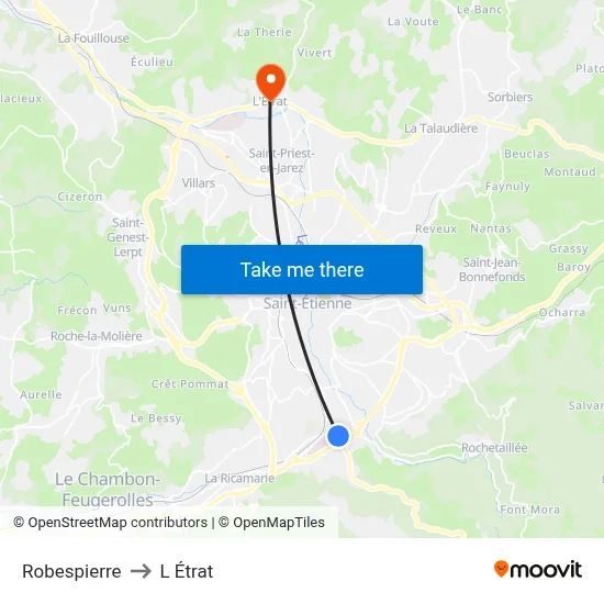 Robespierre to L Étrat map