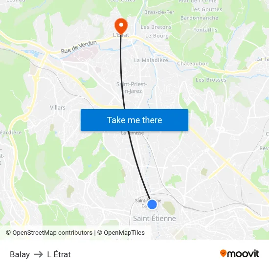 Balay to L Étrat map