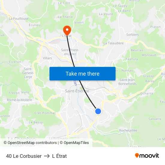 40 Le Corbusier to L Étrat map