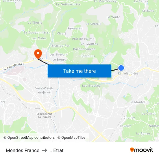 Mendes France to L Étrat map