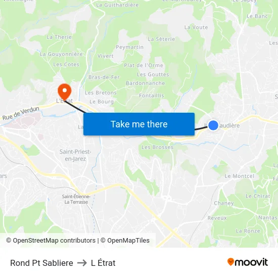 Rond Pt Sabliere to L Étrat map