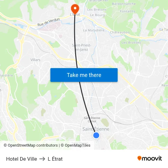 Hotel De Ville to L Étrat map