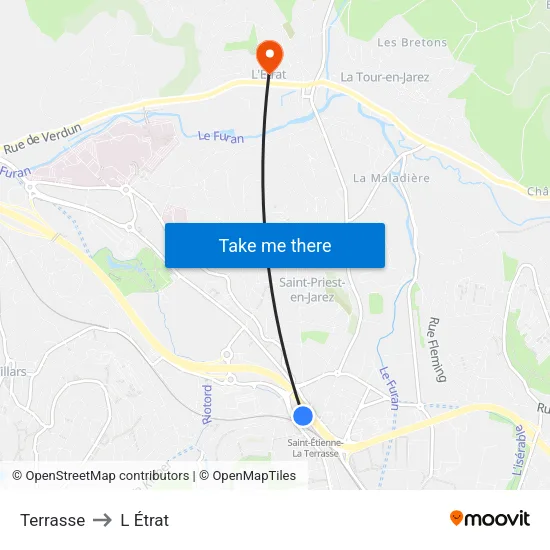 Terrasse to L Étrat map