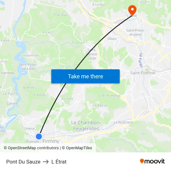 Pont Du Sauze to L Étrat map