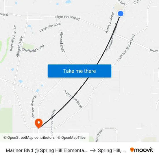 Mariner Blvd @ Spring Hill Elementary to Spring Hill, FL map