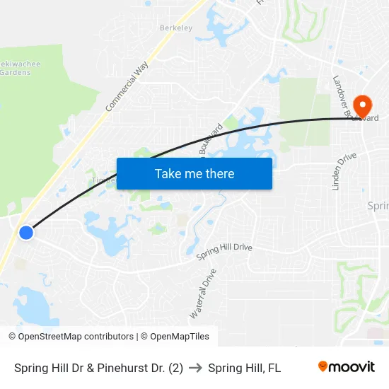 Spring Hill Dr & Pinehurst Dr. (2) to Spring Hill, FL map