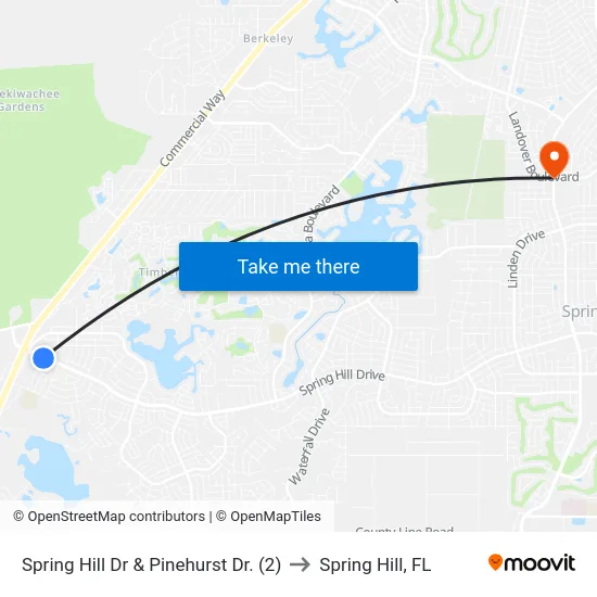 Spring Hill Dr & Pinehurst Dr. (2) to Spring Hill, FL map