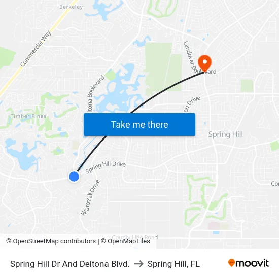Spring Hill Dr And Deltona Blvd. to Spring Hill, FL map