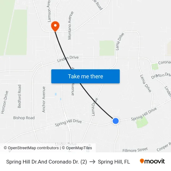 Spring Hill Dr.And Coronado Dr. (2) to Spring Hill, FL map