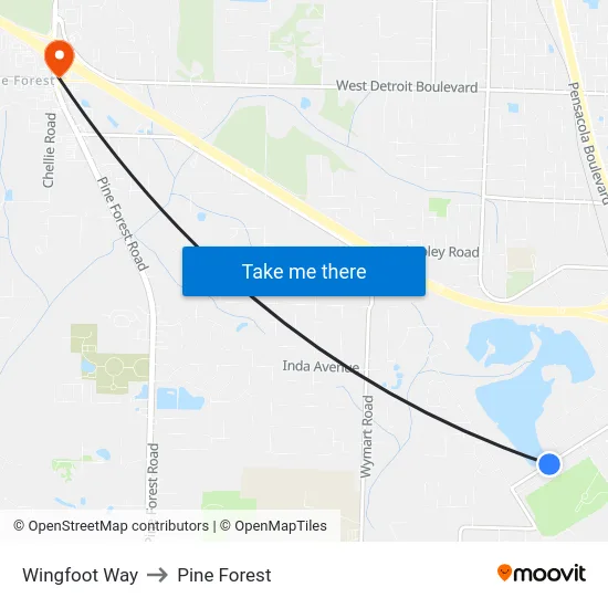 Wingfoot Way to Pine Forest map