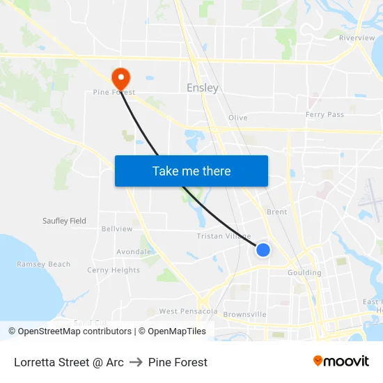 Lorretta Street @ Arc to Pine Forest map