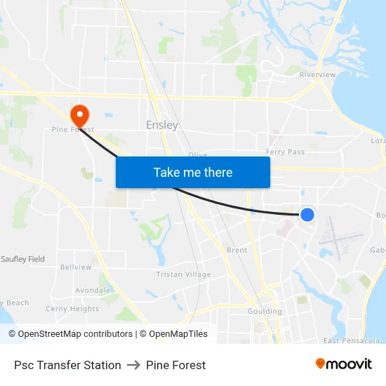Psc Transfer Station to Pine Forest map