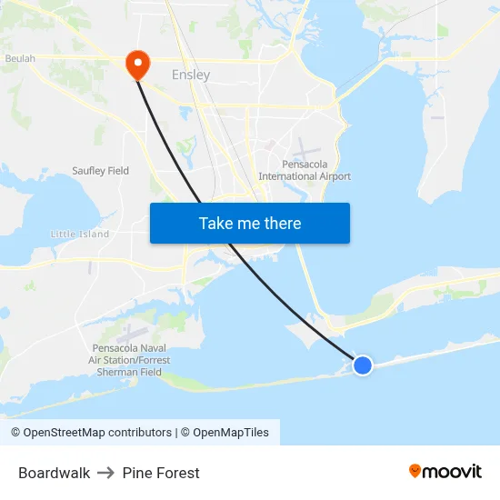 Boardwalk to Pine Forest map