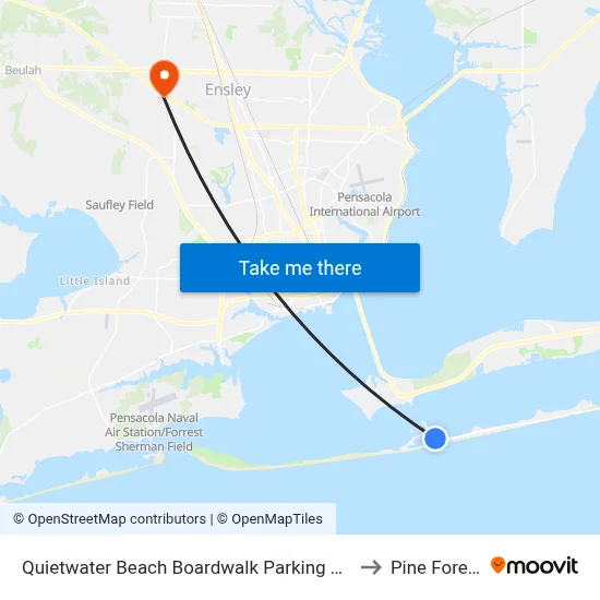 Quietwater Beach Boardwalk Parking Lot to Pine Forest map