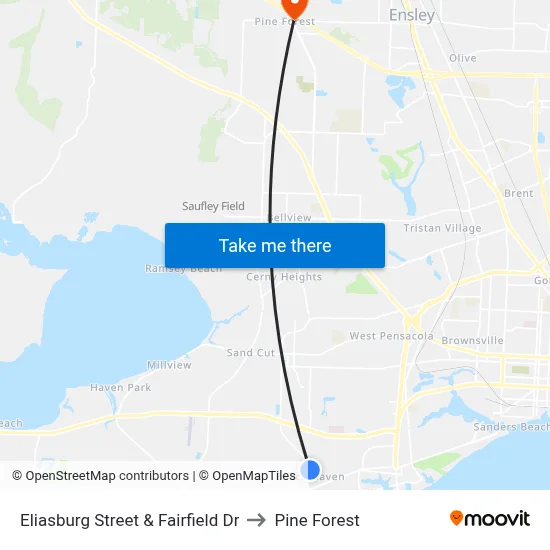 Eliasburg Street & Fairfield Dr to Pine Forest map