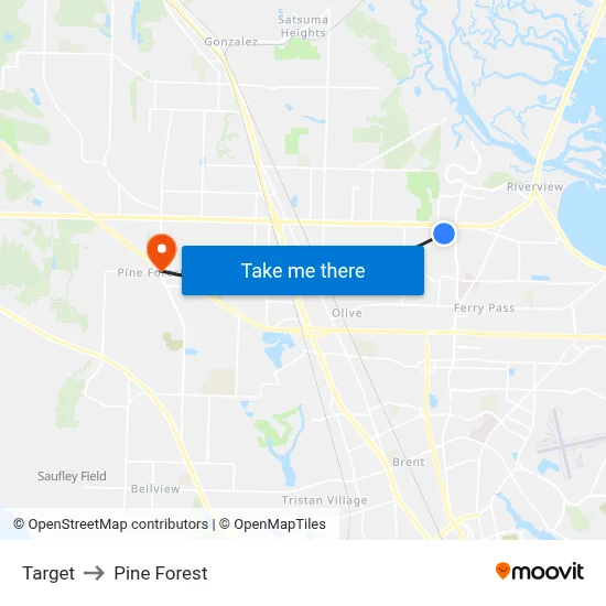 Target to Pine Forest map
