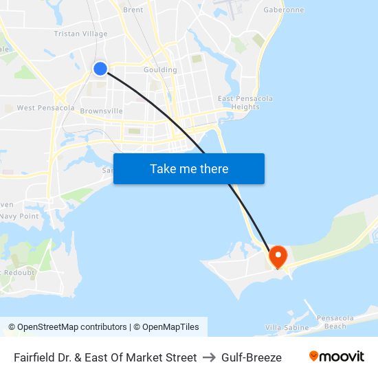 Fairfield Dr. & East Of Market Street to Gulf-Breeze map