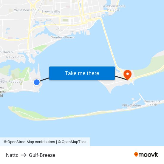 Nattc to Gulf-Breeze map
