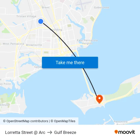 Lorretta Street @ Arc to Gulf Breeze map
