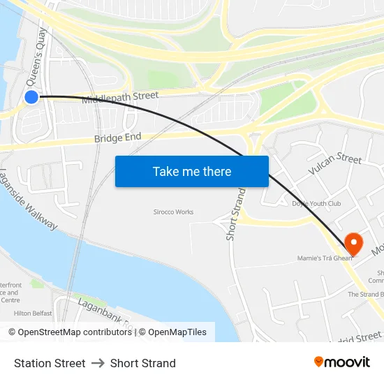 Station Street to Short Strand map