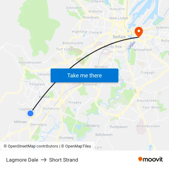 Lagmore Dale to Short Strand map