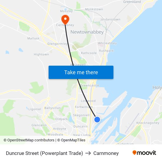 Duncrue Street (Powerplant Trade) to Carnmoney map