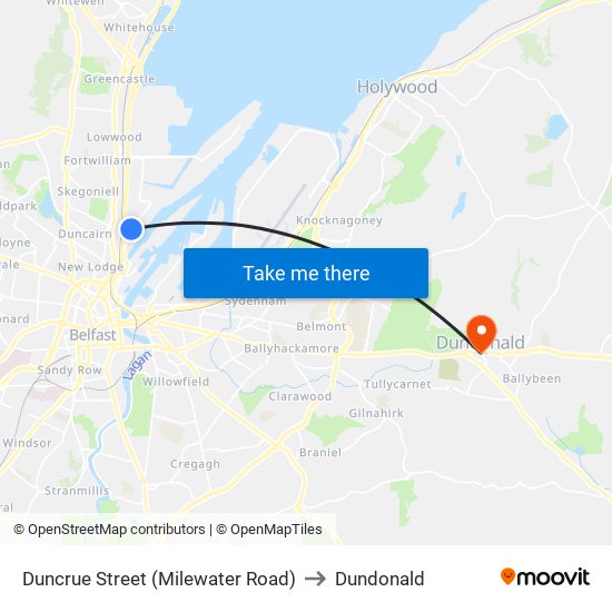 Duncrue Street (Milewater Road) to Dundonald map