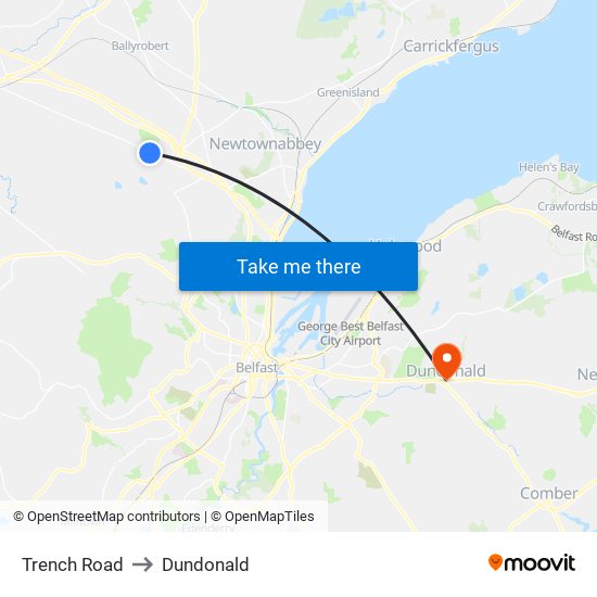 Trench Road to Dundonald map