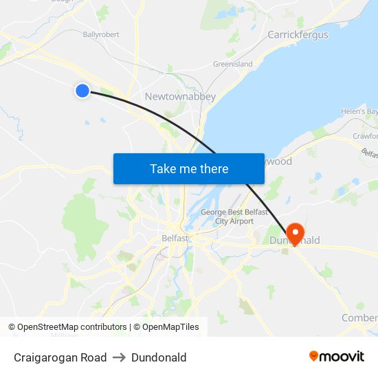 Craigarogan Road to Dundonald map