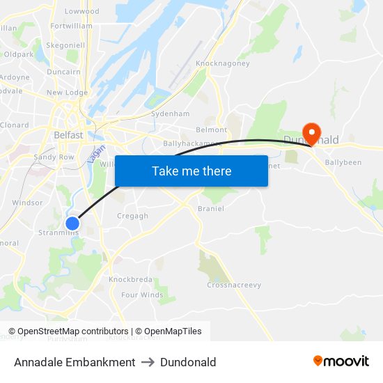 Annadale Embankment to Dundonald map