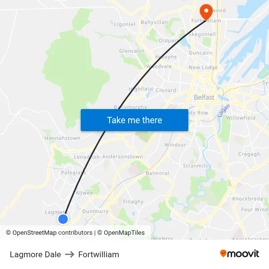 Lagmore Dale to Fortwilliam map