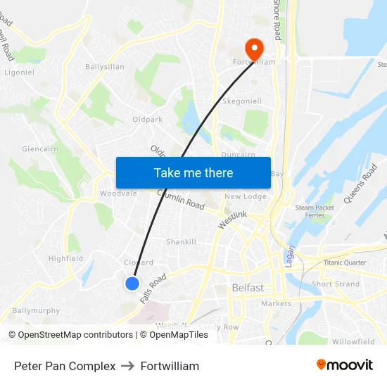 Peter Pan Complex to Fortwilliam map