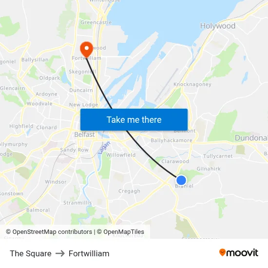 The Square to Fortwilliam map
