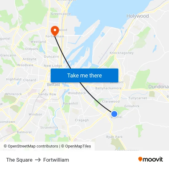 The Square to Fortwilliam map