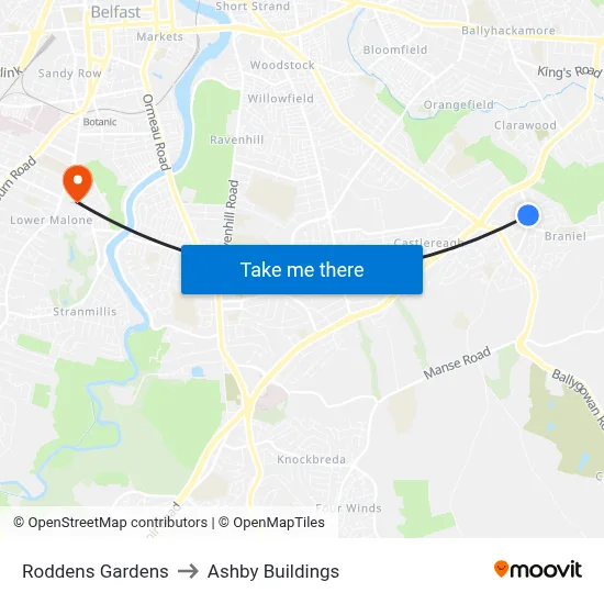 Roddens Gardens to Ashby Buildings map