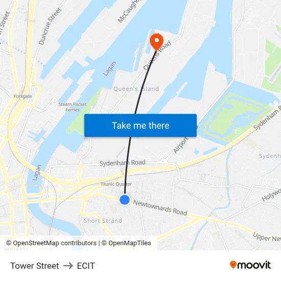 Tower Street to ECIT map