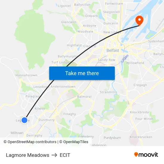 Lagmore Meadows to ECIT map