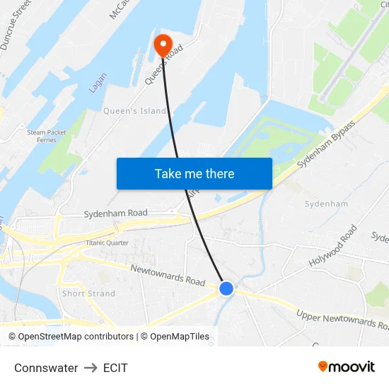 Connswater to ECIT map