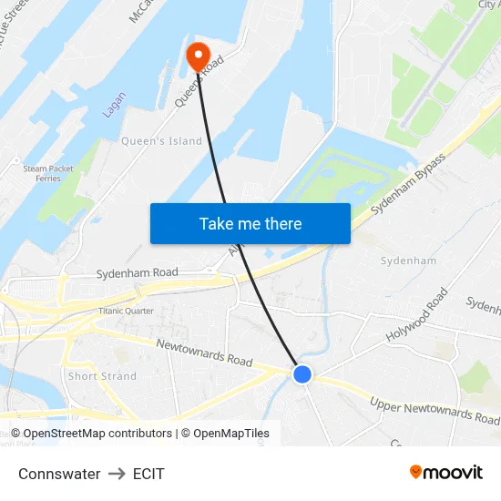 Connswater to ECIT map