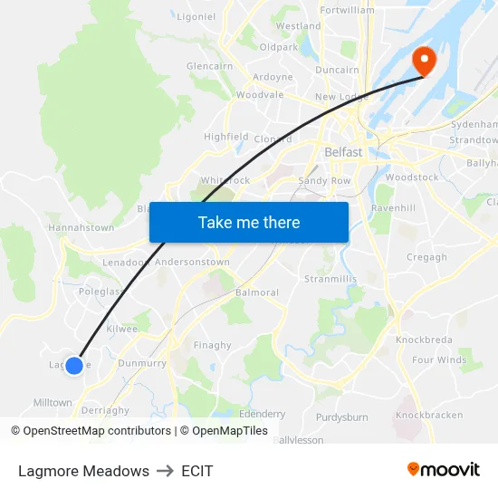 Lagmore Meadows to ECIT map