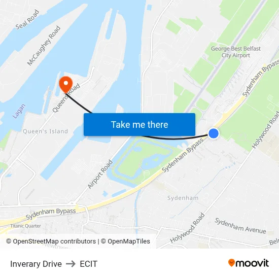 Inverary Drive to ECIT map