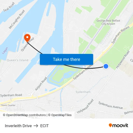 Inverleith Drive to ECIT map