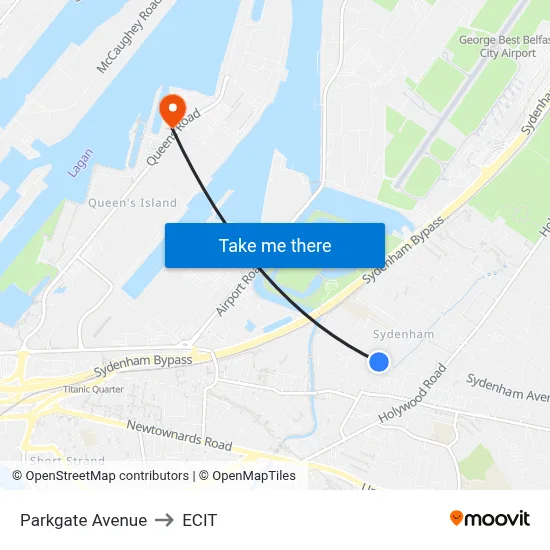 Parkgate Avenue to ECIT map