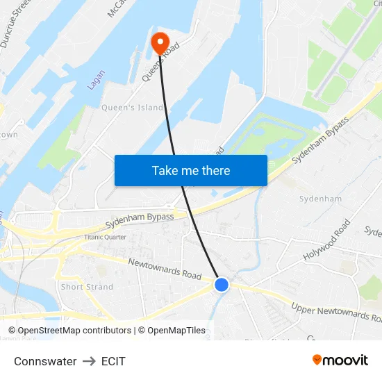 Connswater to ECIT map