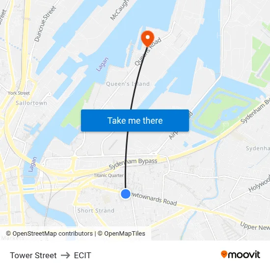 Tower Street to ECIT map