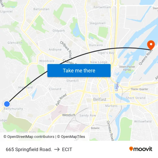 665 Springfield Road. to ECIT map