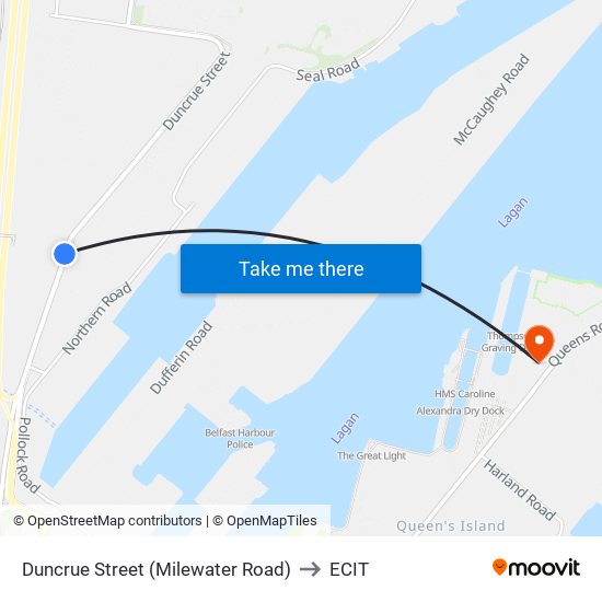 Duncrue Street (Milewater Road) to ECIT map