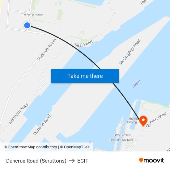 Duncrue Road (Scruttons) to ECIT map